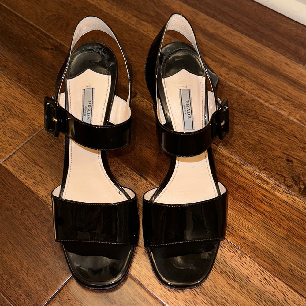 Prada Patent Leather Sandals size 40